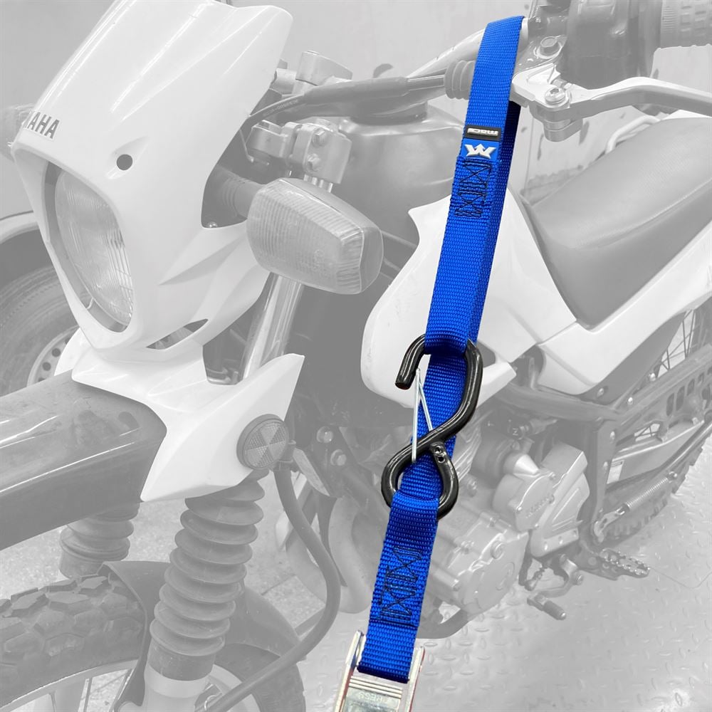 Mac's Tie Downs Motorcycle Cam Tie-Down Pack with Integrated Soft Loops S-Hooks And Keepers