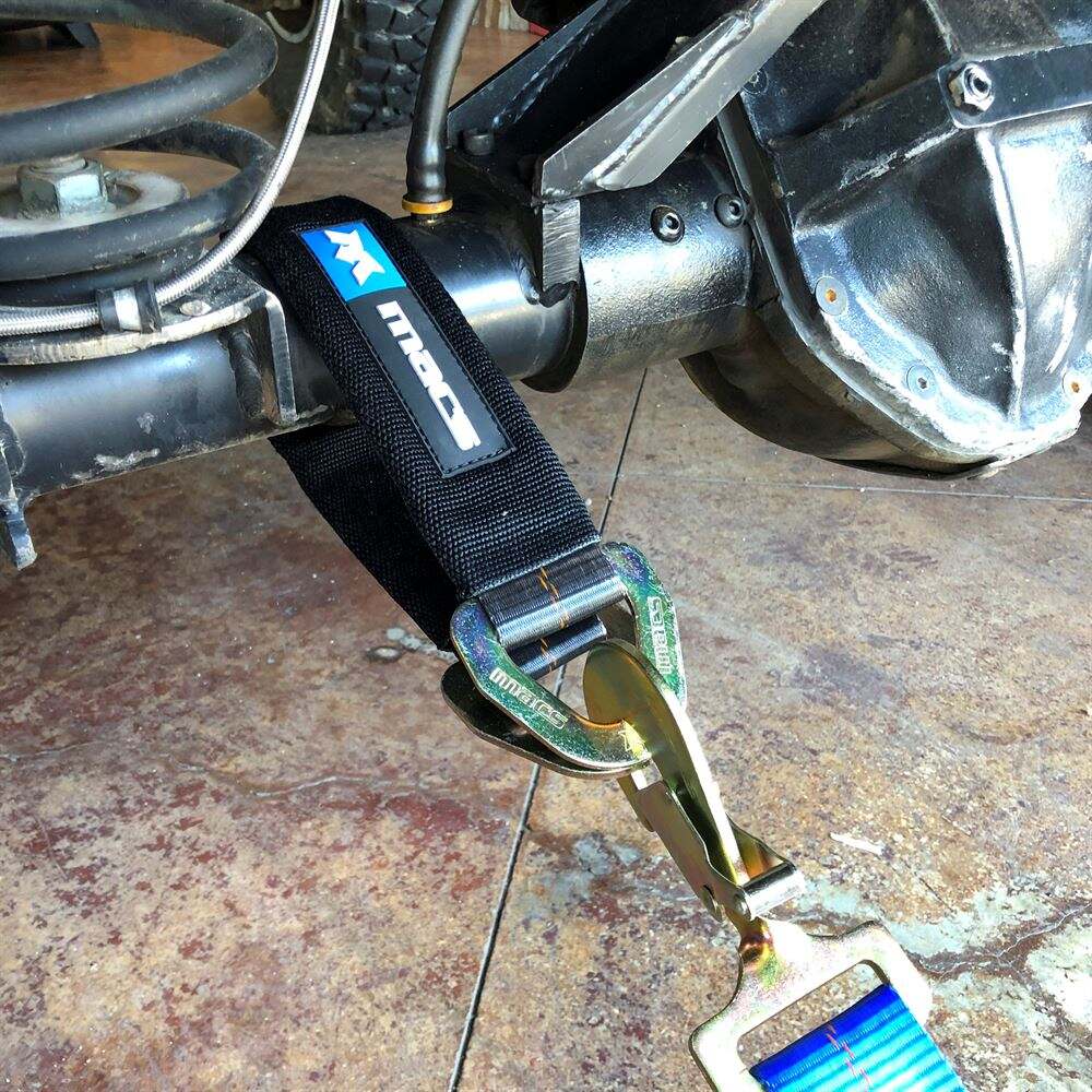 Mac's Tie-Down Solutions Axle Strap with Sleeve - Black