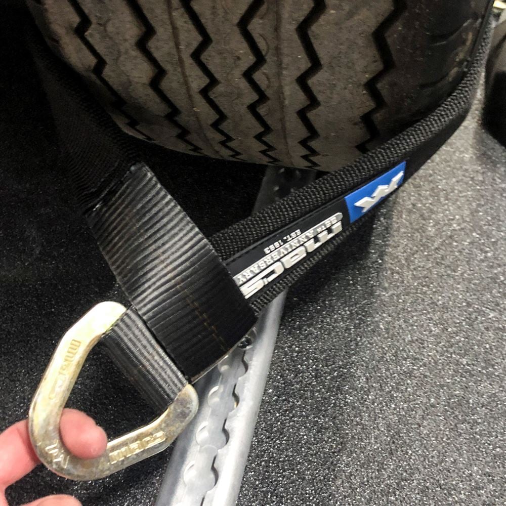 Mac's Tie-Down Solutions Lasso Axle Strap with Sleeve - Black