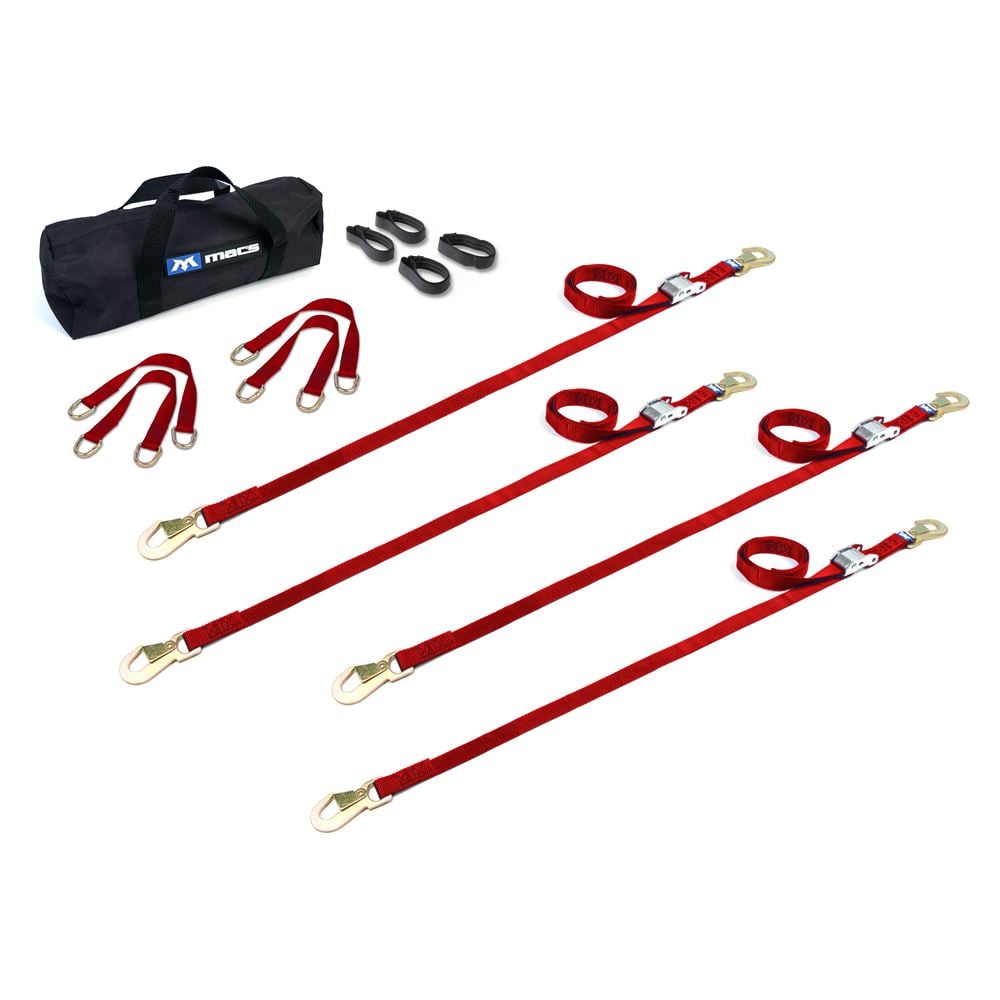 Mac's Tie Downs 1" ATV And Motorcycle Cam Utility Pack with Flat Snap Hooks