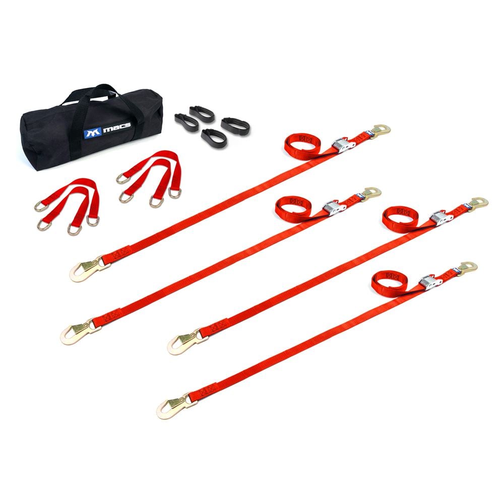 Mac's Tie Downs 1" ATV And Motorcycle Cam Utility Pack with Flat Snap Hooks