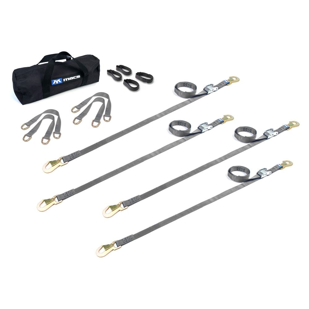 Mac's Tie Downs 1" ATV And Motorcycle Cam Utility Pack with Flat Snap Hooks