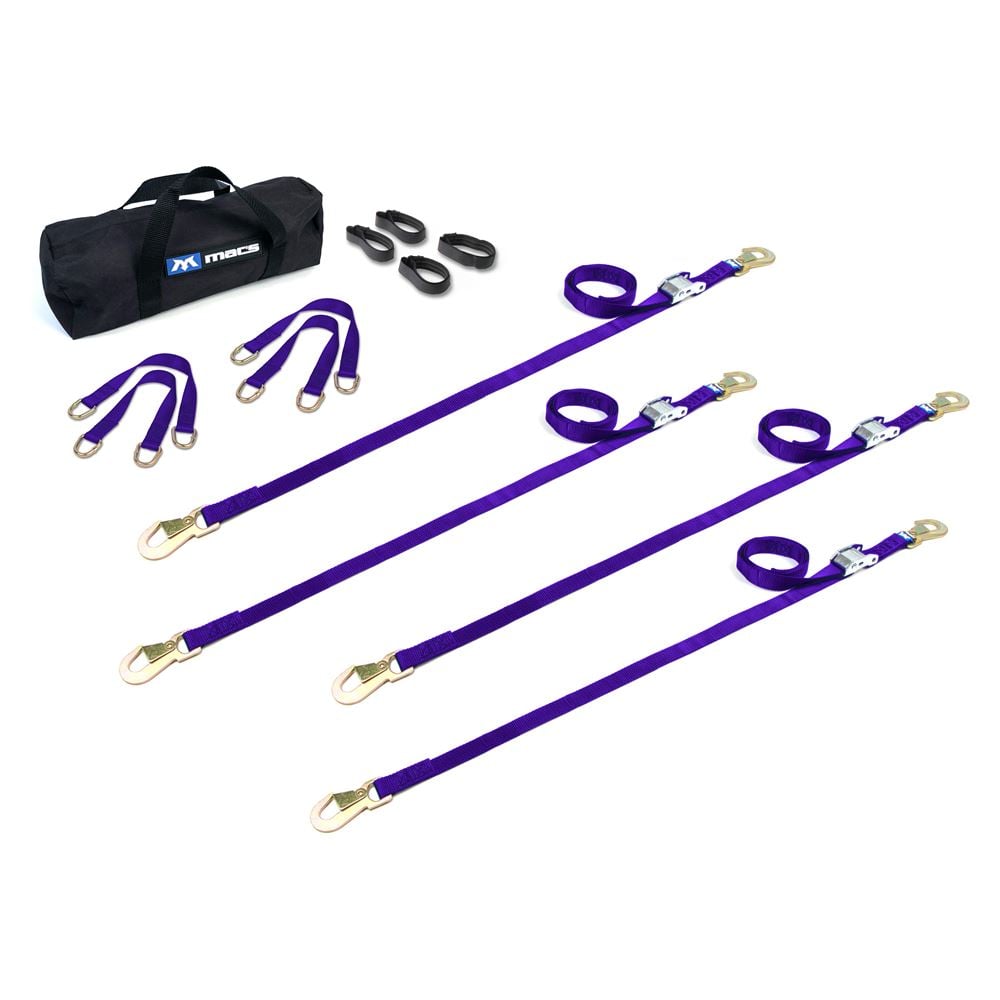 Mac's Tie Downs 1" ATV And Motorcycle Cam Utility Pack with Flat Snap Hooks