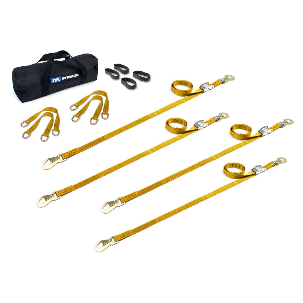 Mac's Tie Downs 1" ATV And Motorcycle Cam Utility Pack with Flat Snap Hooks