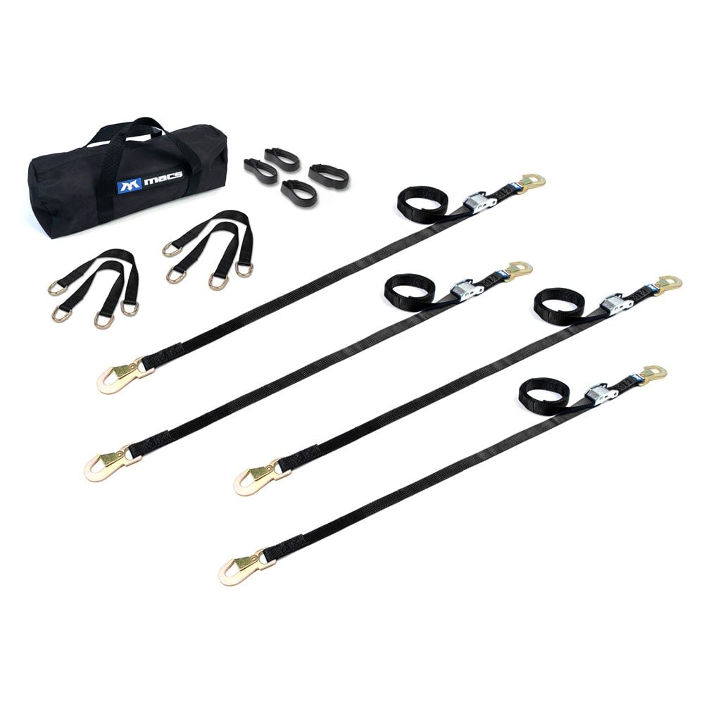 Mac's Tie Downs 1" ATV And Motorcycle Cam Utility Pack with Flat Snap Hooks