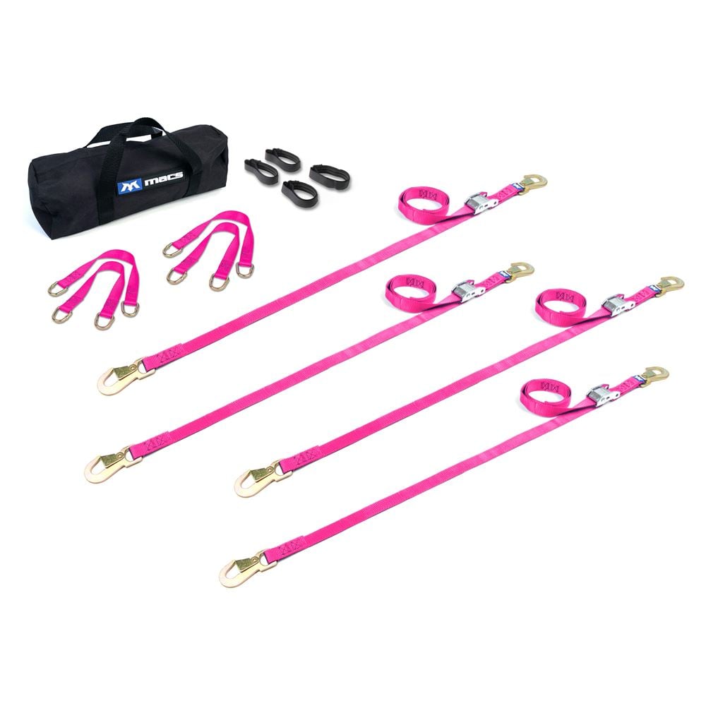 Mac's Tie Downs 1" ATV And Motorcycle Cam Utility Pack with Flat Snap Hooks