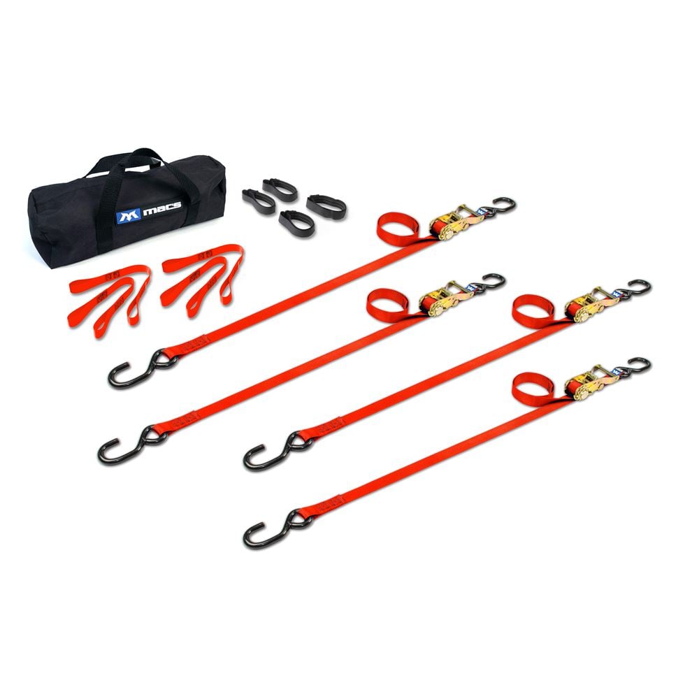 Mac's Tie Downs 1" ATV Motorcycle Ratchet Utility Pack with S-Hook