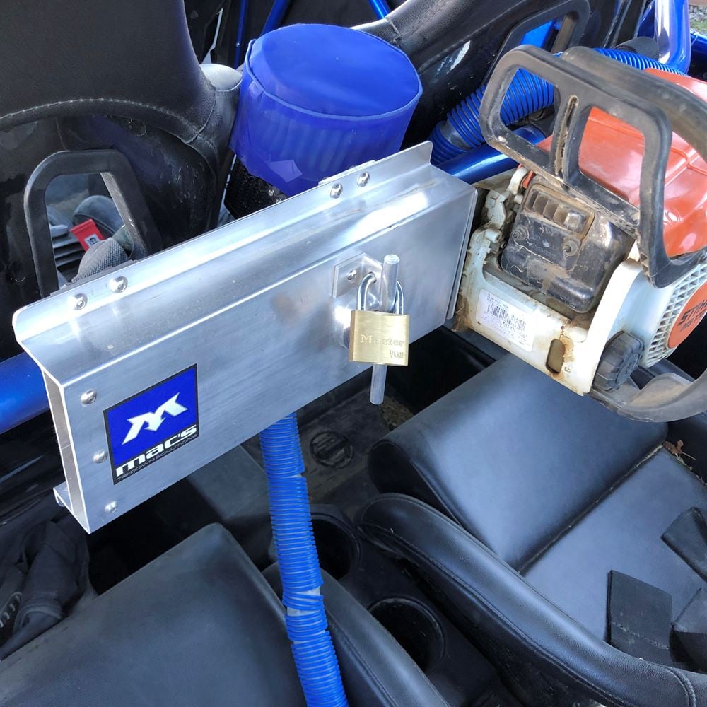 Mac's Tie Downs Chainsaw Scabbard Polished Bar Mounting Clamp Kit