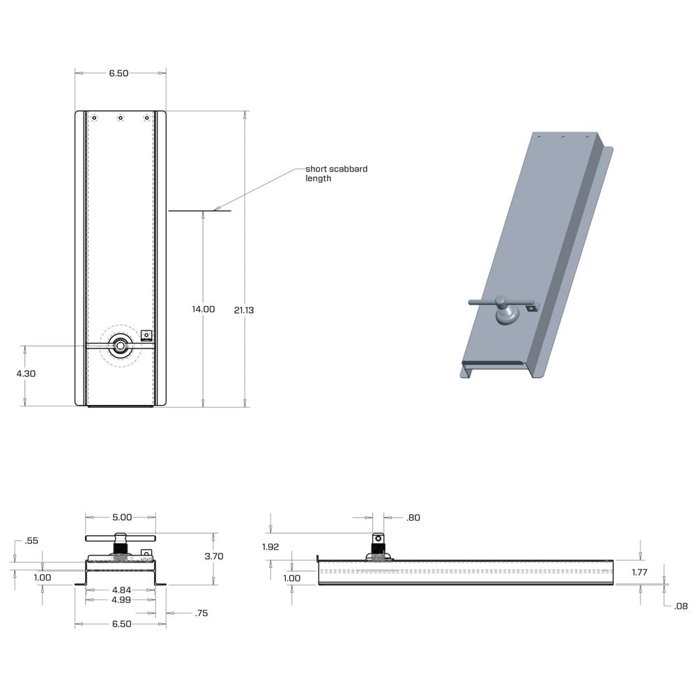 Mac's Tie Downs Chainsaw Scabbard Polished Bar Mounting Clamp Kit