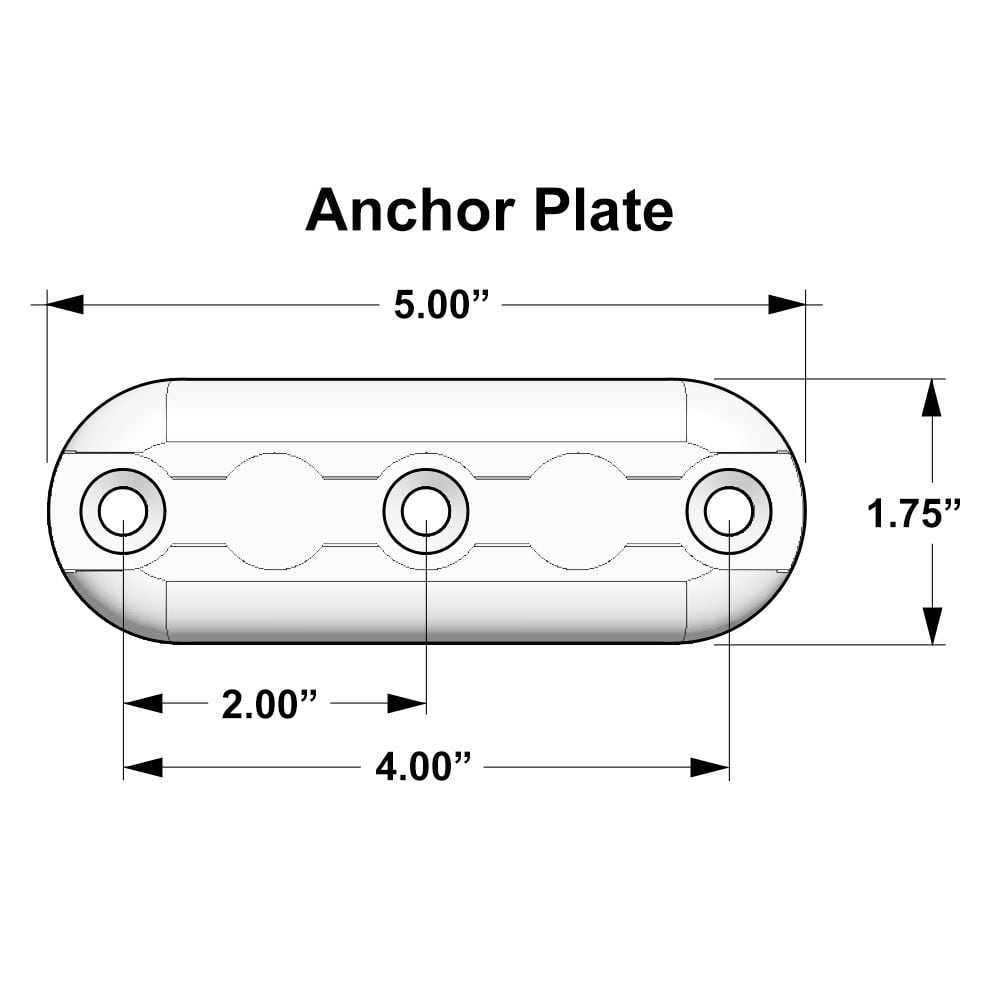 Mac's Tie Downs Double Stud Anchor Plate Kit with Pear Ring - 4 Pack