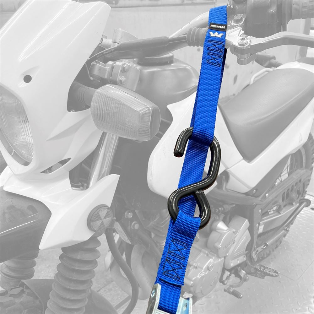 Mac's Tie Downs Motorcycle Cam Tie-Down Pack with Integrated Soft Loops S-Hooks