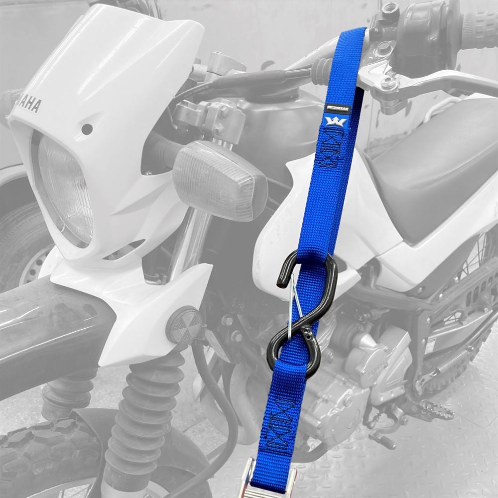 Mac's Tie Downs Motorcycle Cam Tie-Down Strap with Integrated Soft Loop S-Hook And Keeper