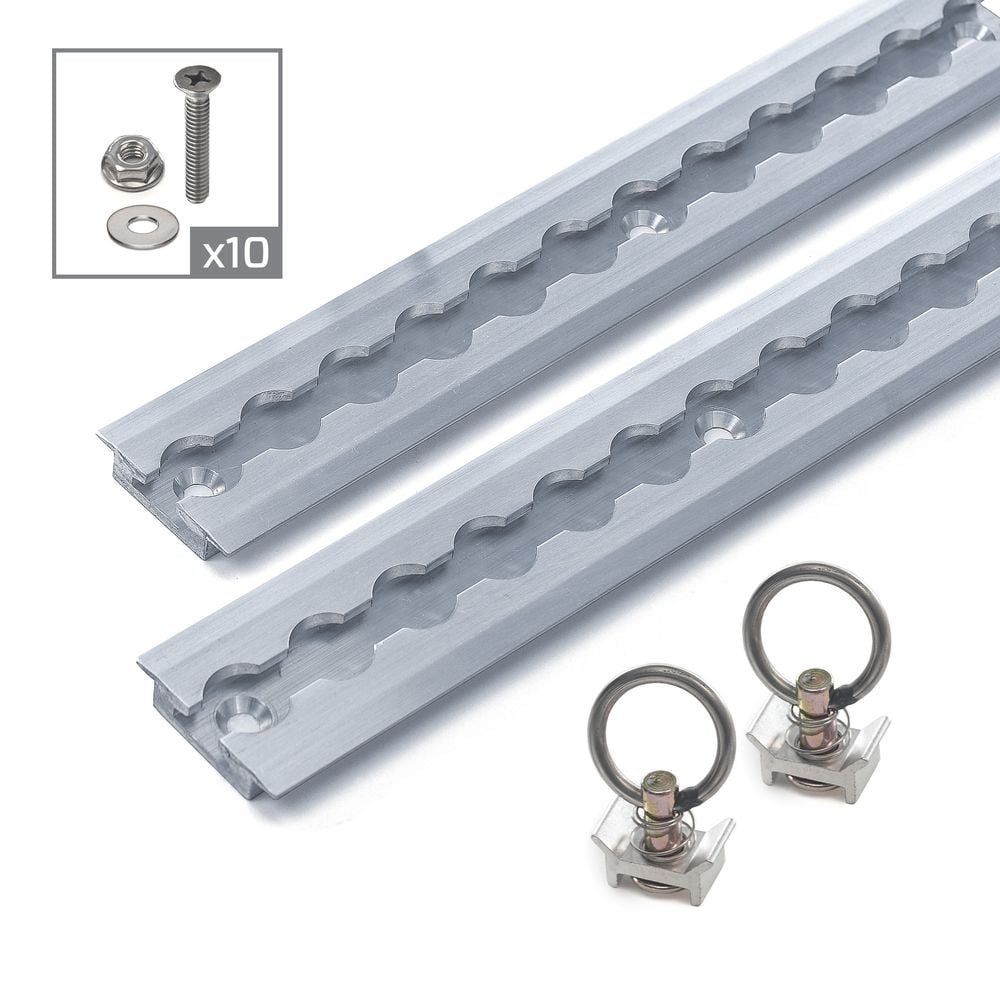 Mac's Tie Downs VersaTie Recess-Mounted Track Kit with Flanged Edge - Series 4