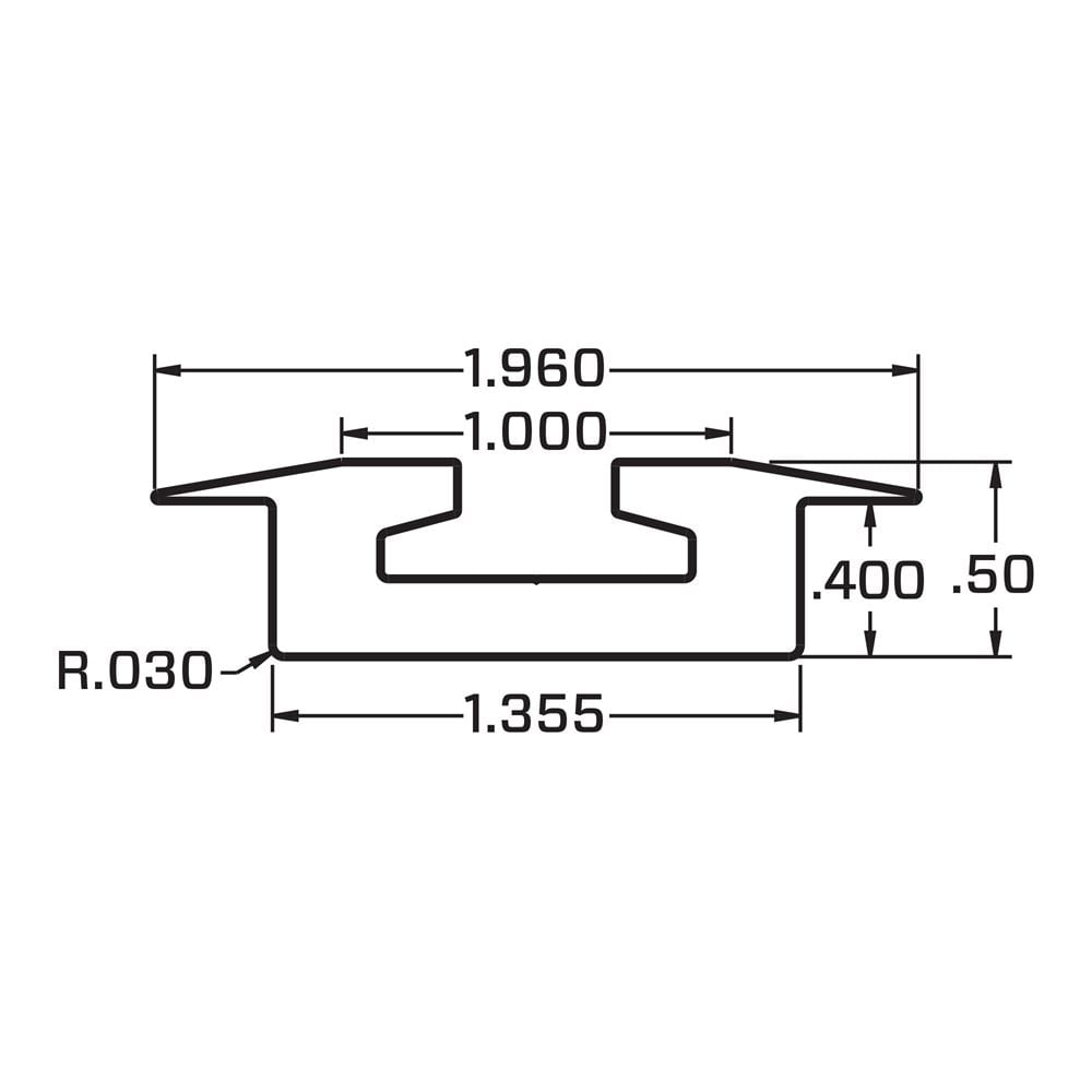 Mac's Tie Downs VersaTie Recess-Mounted Track with Flanged Edge - Series 4