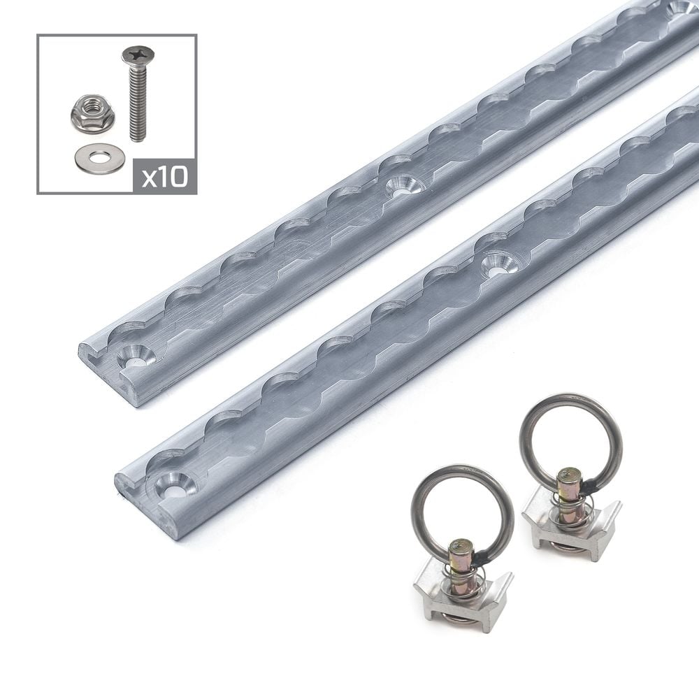 Mac's Tie Downs VersaTie Surface-Mounted Track Kit with Contour Edge - Series 1