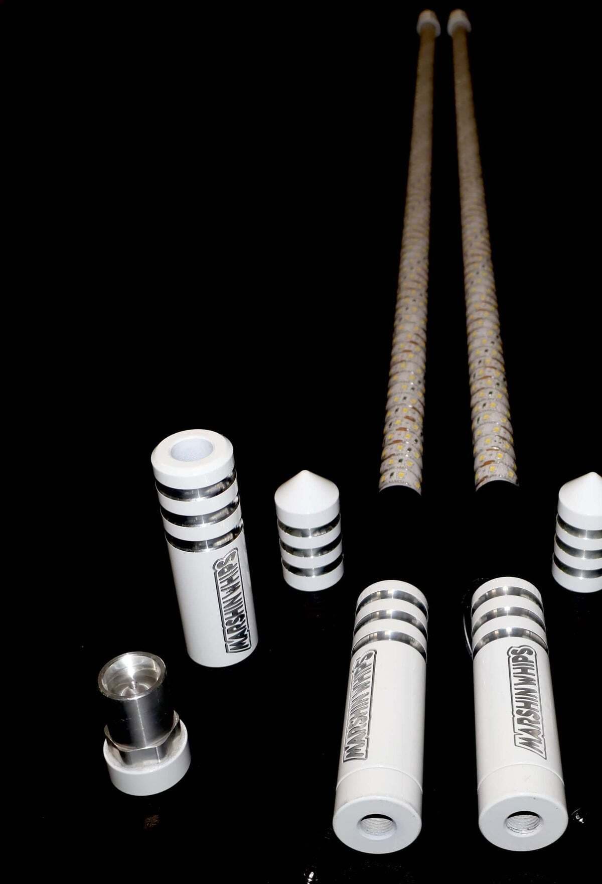 Marshin Whips Game Changer Set of 2 White Whips