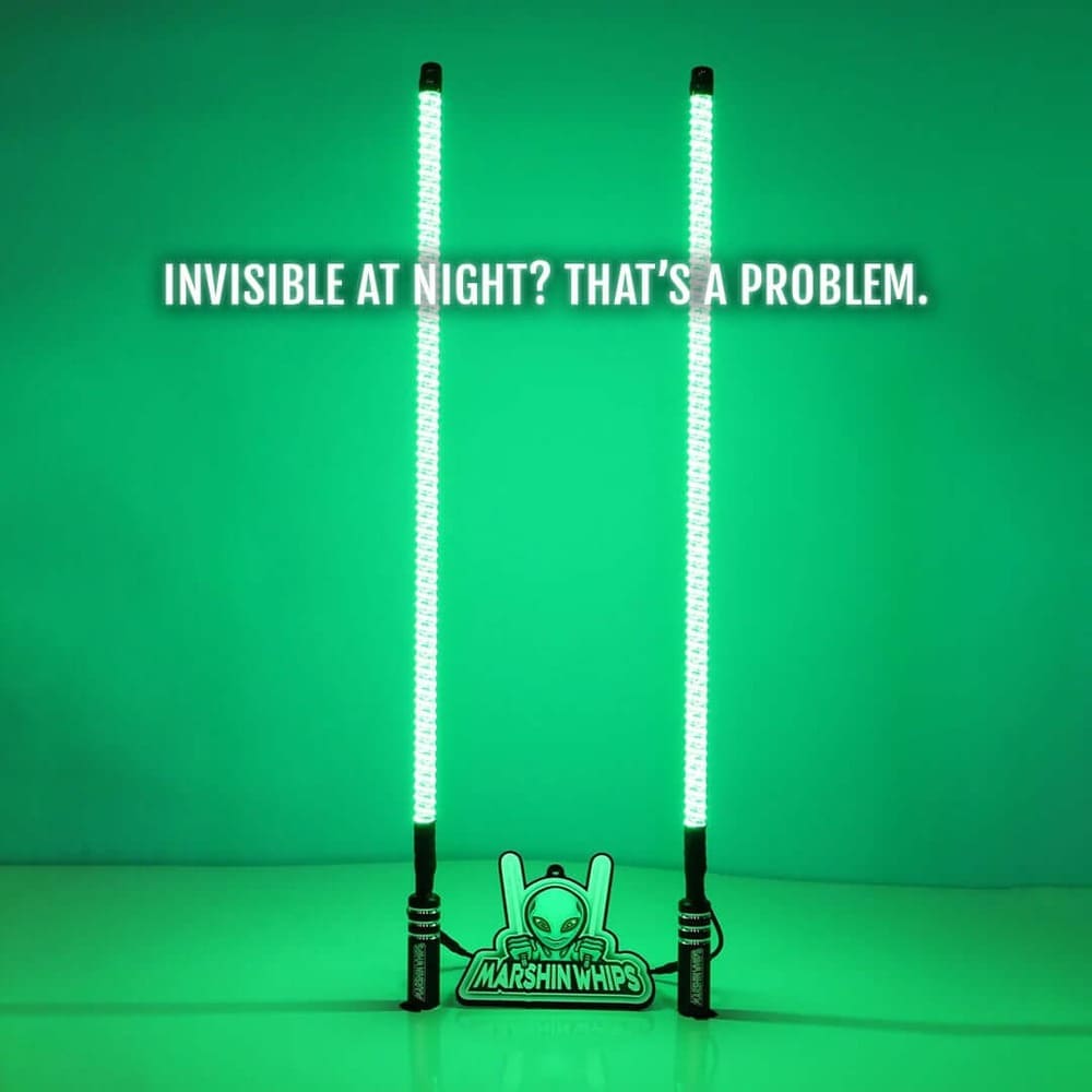 Marshin Whips V2 Black Out Set of 2 Whips