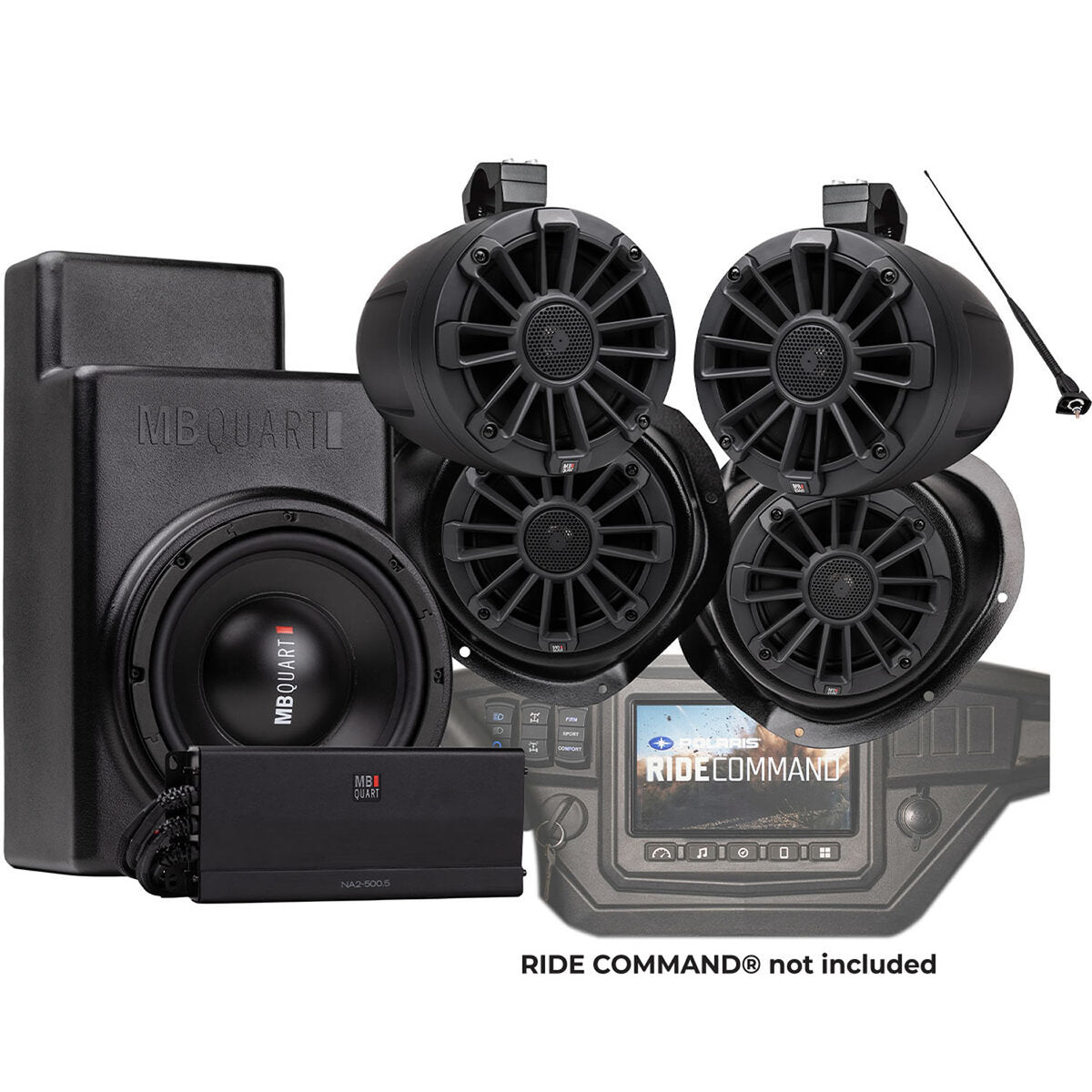 MB Quart Polaris General G-STG5-RC-1 500 Watt Stage 5 Ride Command Tuned System designed