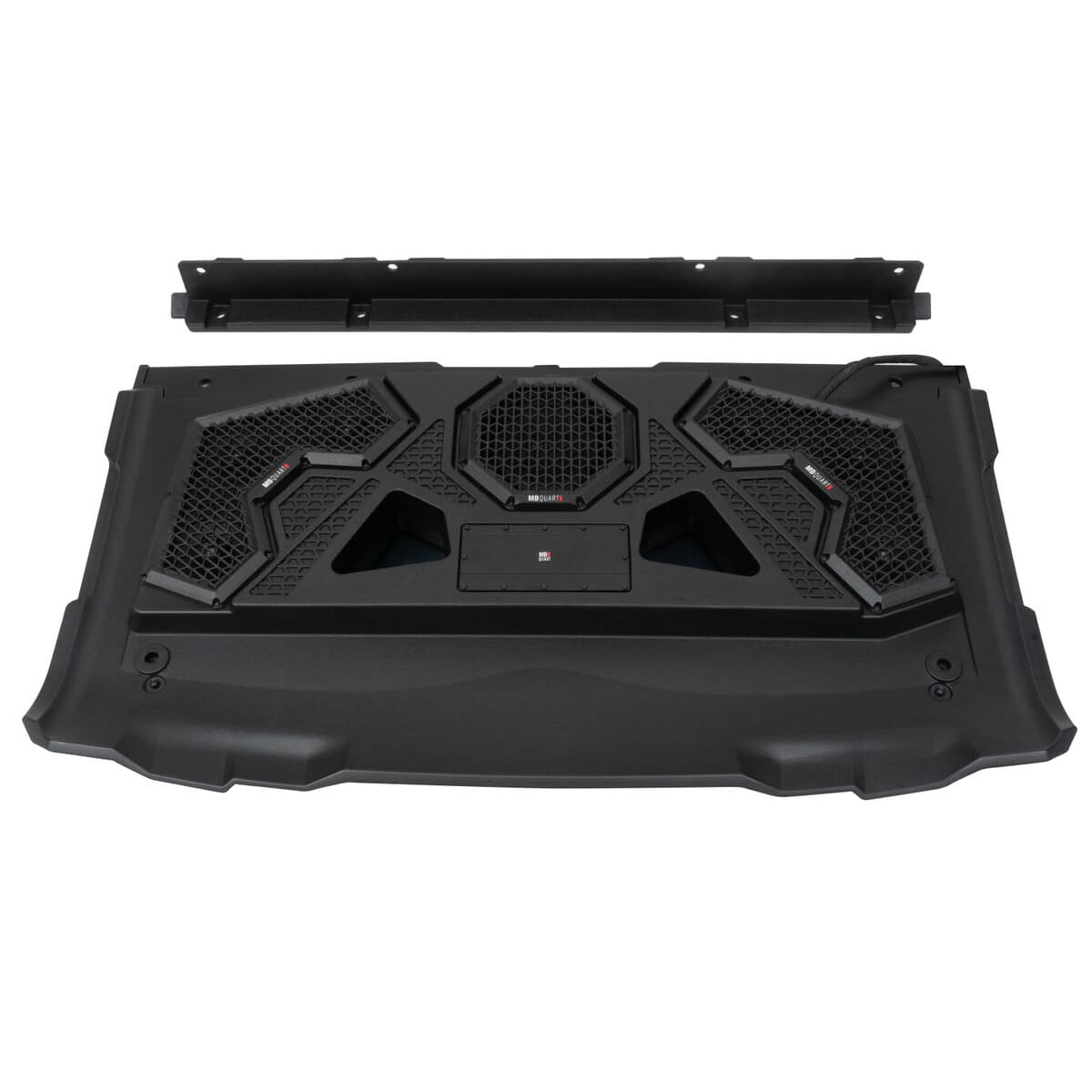 MB Quart Polaris Ranger MBQRG2-S7R 500 Watt 7 Speaker Audio Roof w/ 7 Inch LED Source Unit & 45 Inch Light Bar