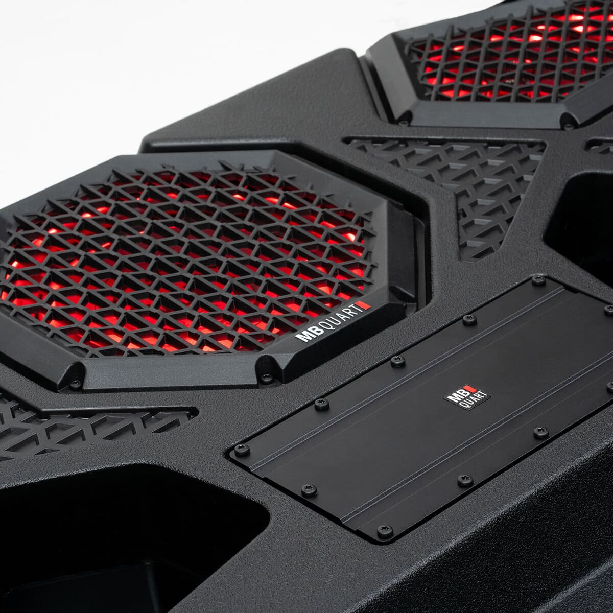 MB Quart Polaris Ranger MBQRG2-S7R 500 Watt 7 Speaker Audio Roof w/ 7 Inch LED Source Unit & 45 Inch Light Bar