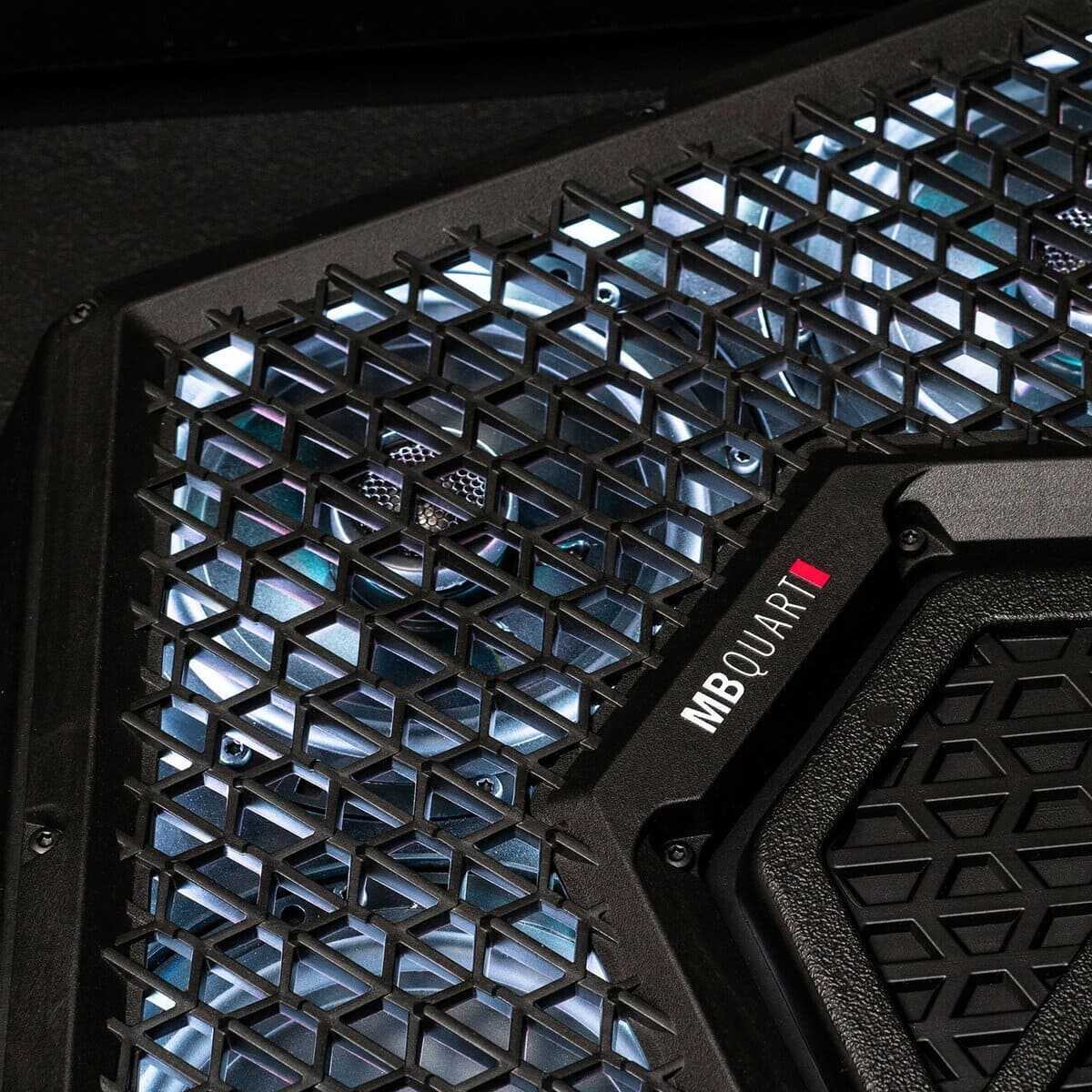 MB Quart Polaris Ranger MBQRG2-S7R 500 Watt 7 Speaker Audio Roof w/ 7 Inch LED Source Unit & 45 Inch Light Bar