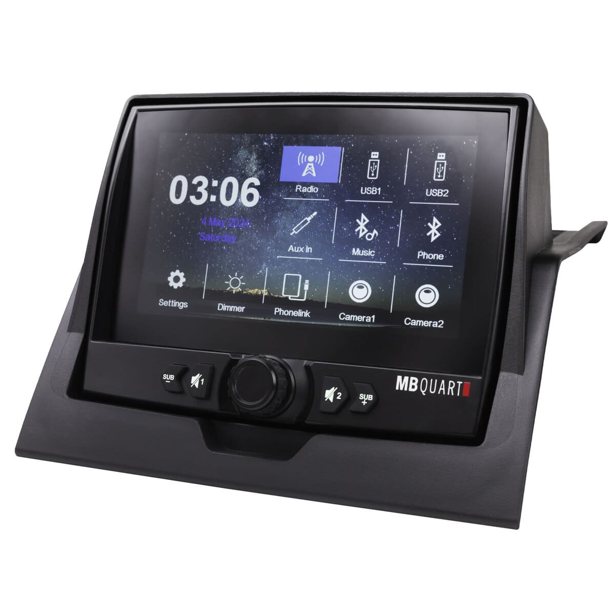 MB Quart Polaris Ranger RG4-S14R 1000 Watt 14 Speaker Audio Roof with 7 Inch LED Source Unit 45 Inch Light Bar