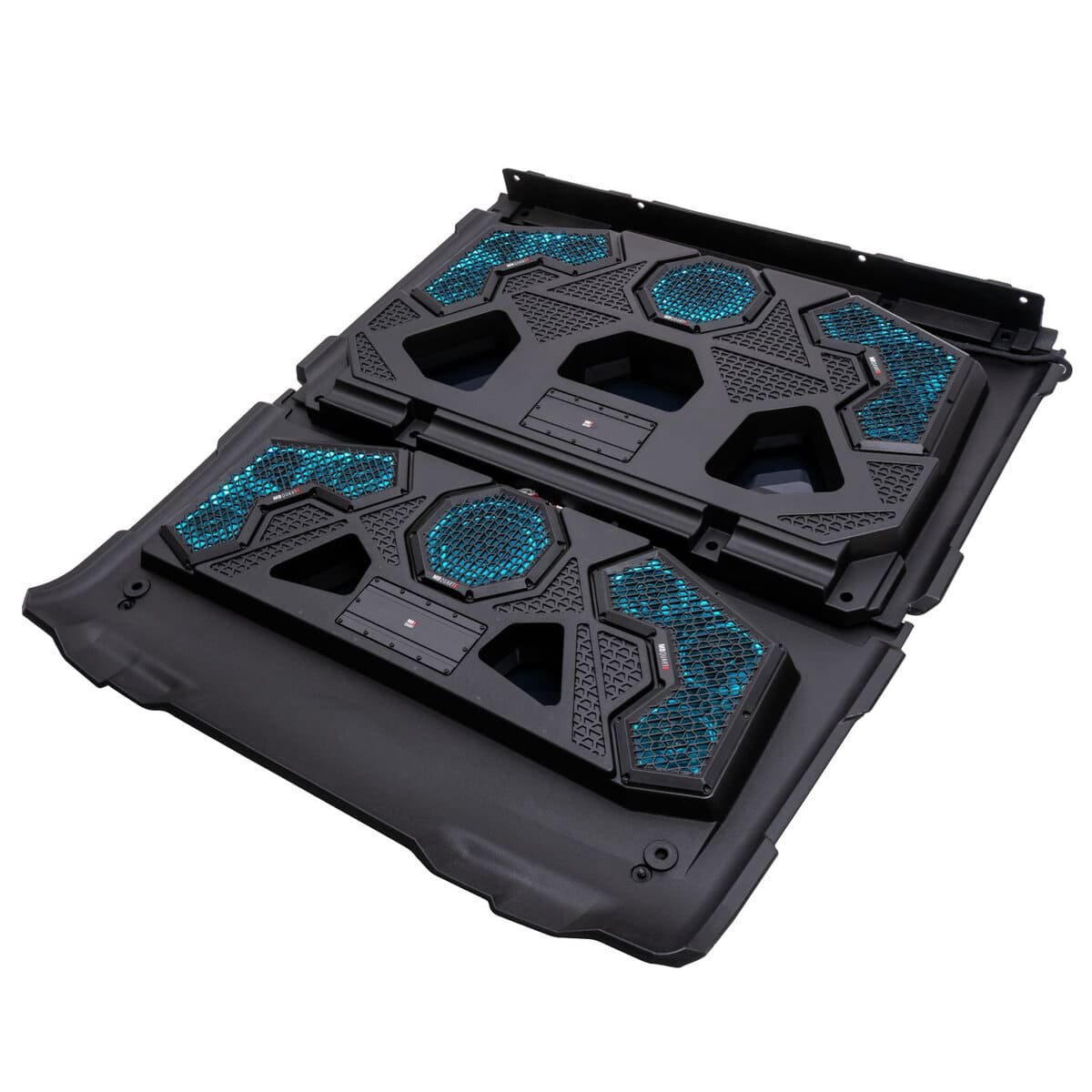 MB Quart Polaris Ranger RG4-S14R 1000 Watt 14 Speaker Audio Roof with 7 Inch LED Source Unit 45 Inch Light Bar