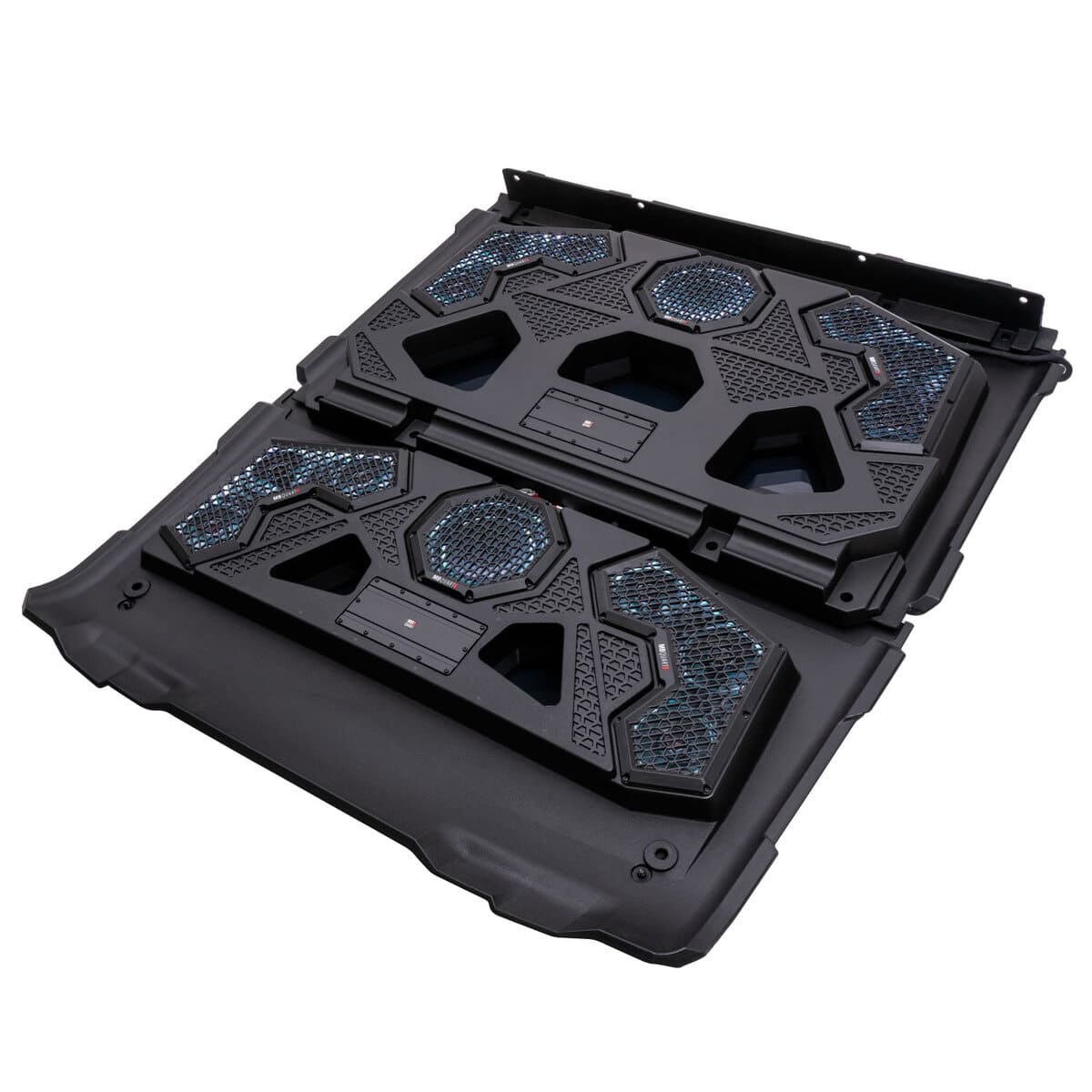 MB Quart Polaris Ranger RG4-S14R 1000 Watt 14 Speaker Audio Roof with 7 Inch LED Source Unit 45 Inch Light Bar