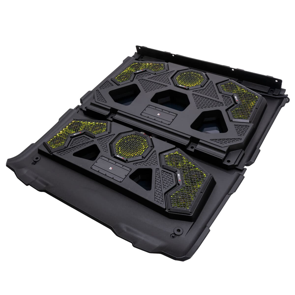 MB Quart Polaris Ranger RG4-S14R 1000 Watt 14 Speaker Audio Roof with 7 Inch LED Source Unit 45 Inch Light Bar