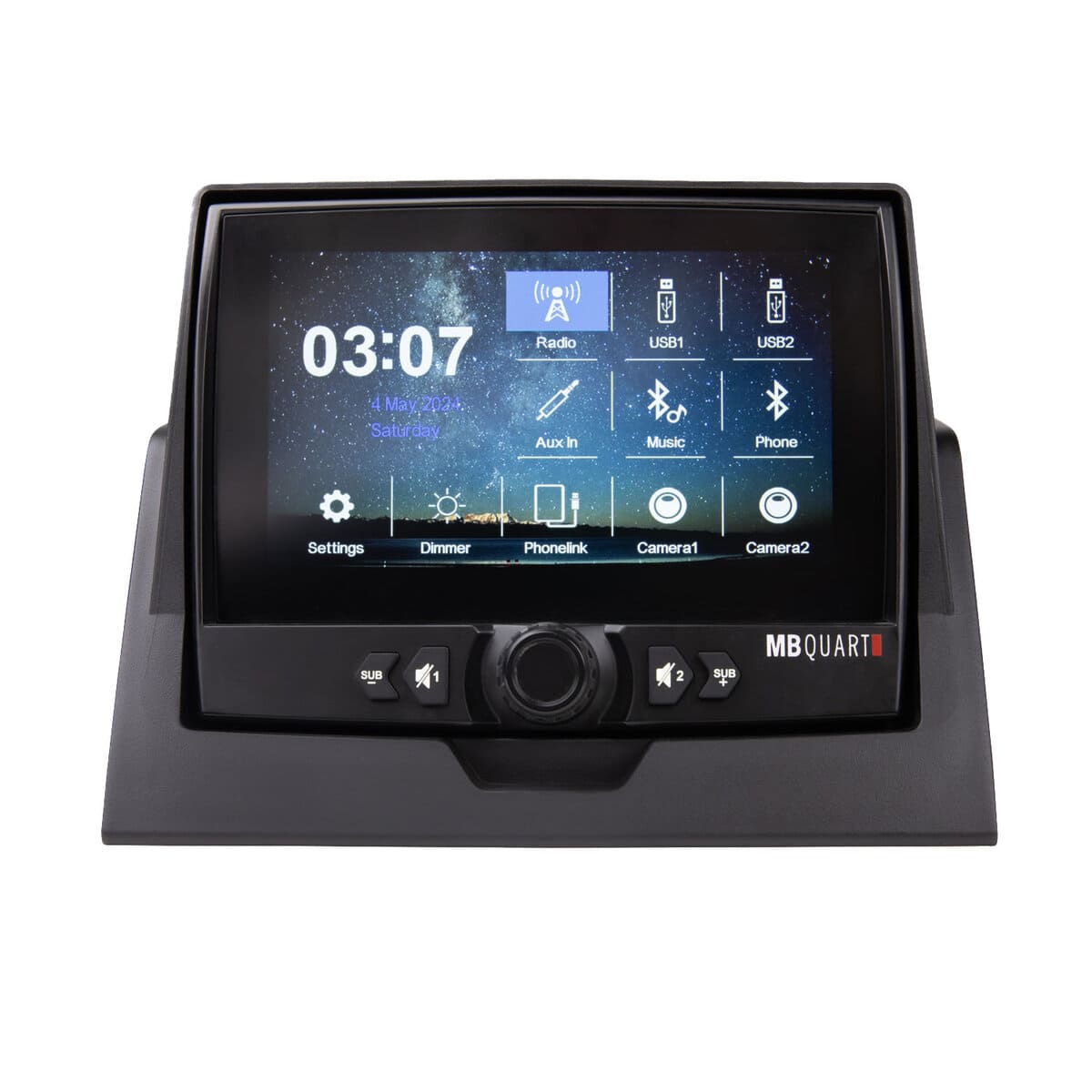 MB Quart Polaris Ranger RG4-S14R 1000 Watt 14 Speaker Audio Roof with 7 Inch LED Source Unit 45 Inch Light Bar