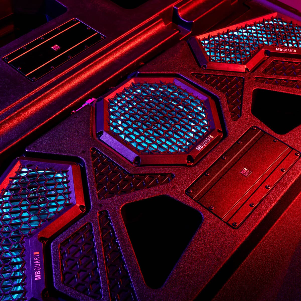 MB Quart Polaris Ranger RG4-S14R 1000 Watt 14 Speaker Audio Roof with 7 Inch LED Source Unit 45 Inch Light Bar