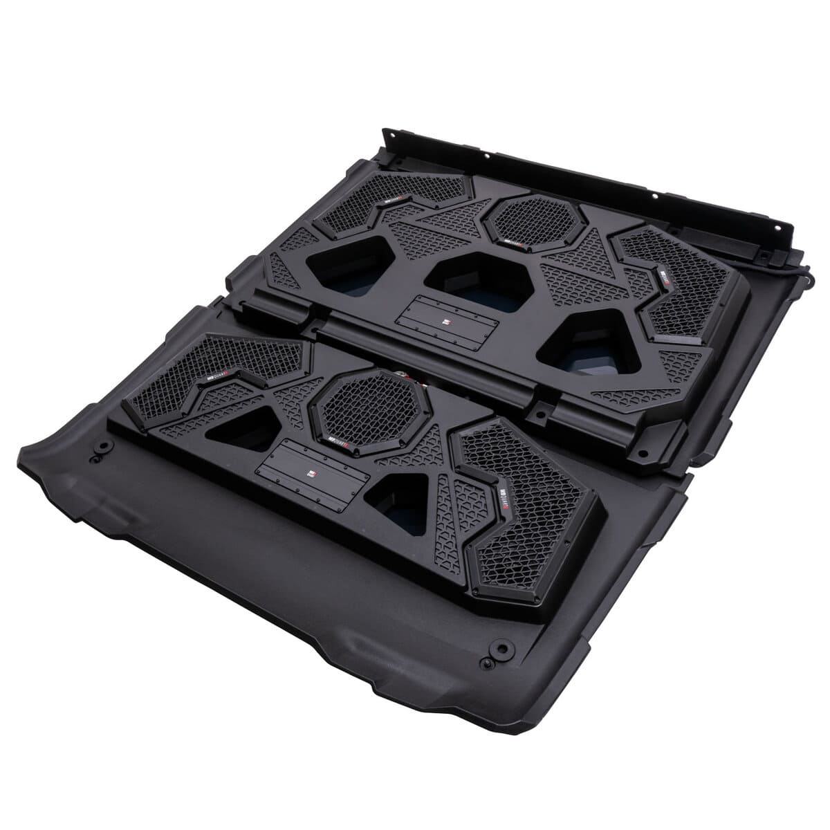 MB Quart Polaris Ranger RG4-S14R 1000 Watt 14 Speaker Audio Roof with 7 Inch LED Source Unit 45 Inch Light Bar