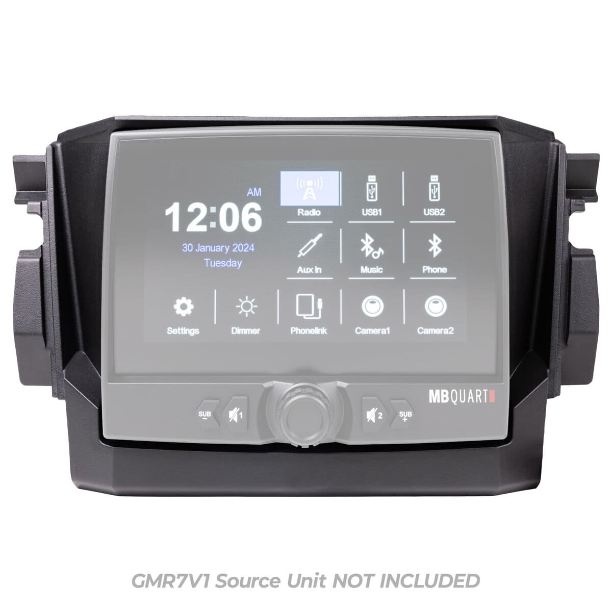 MB Quart Polaris RZR Pro XP/Turbo R/Pro R Tuned GMR7V1 Source Unit Dash Installation Kit - MBQRP-DASH-1