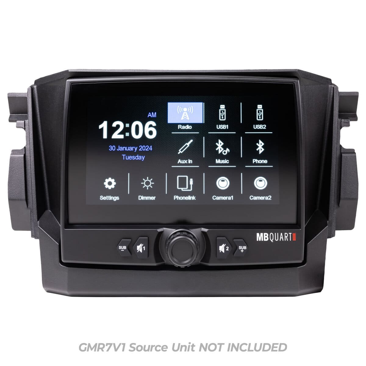MB Quart Polaris RZR Pro XP/Turbo R/Pro R Tuned GMR7V1 Source Unit Dash Installation Kit - MBQRP-DASH-1