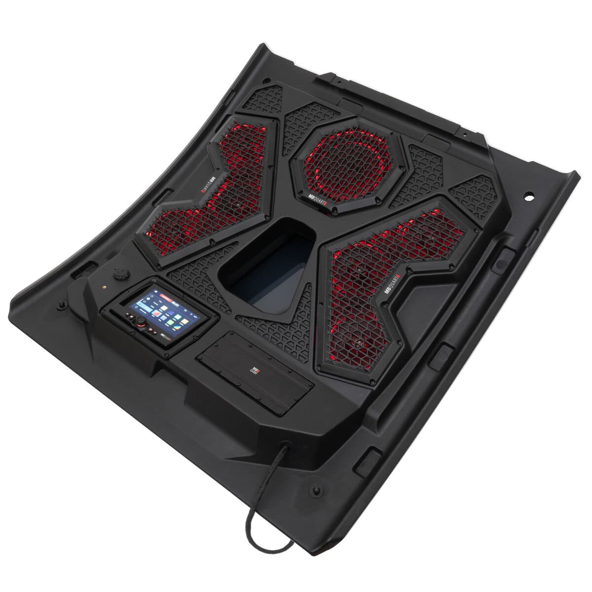 MB Quart Polaris RZR Trail MBQRT2-S7R 500 Watt 7 Speaker Audio Roof w/ 7 Inch LED Source Unit & 32 Inch Light Bar