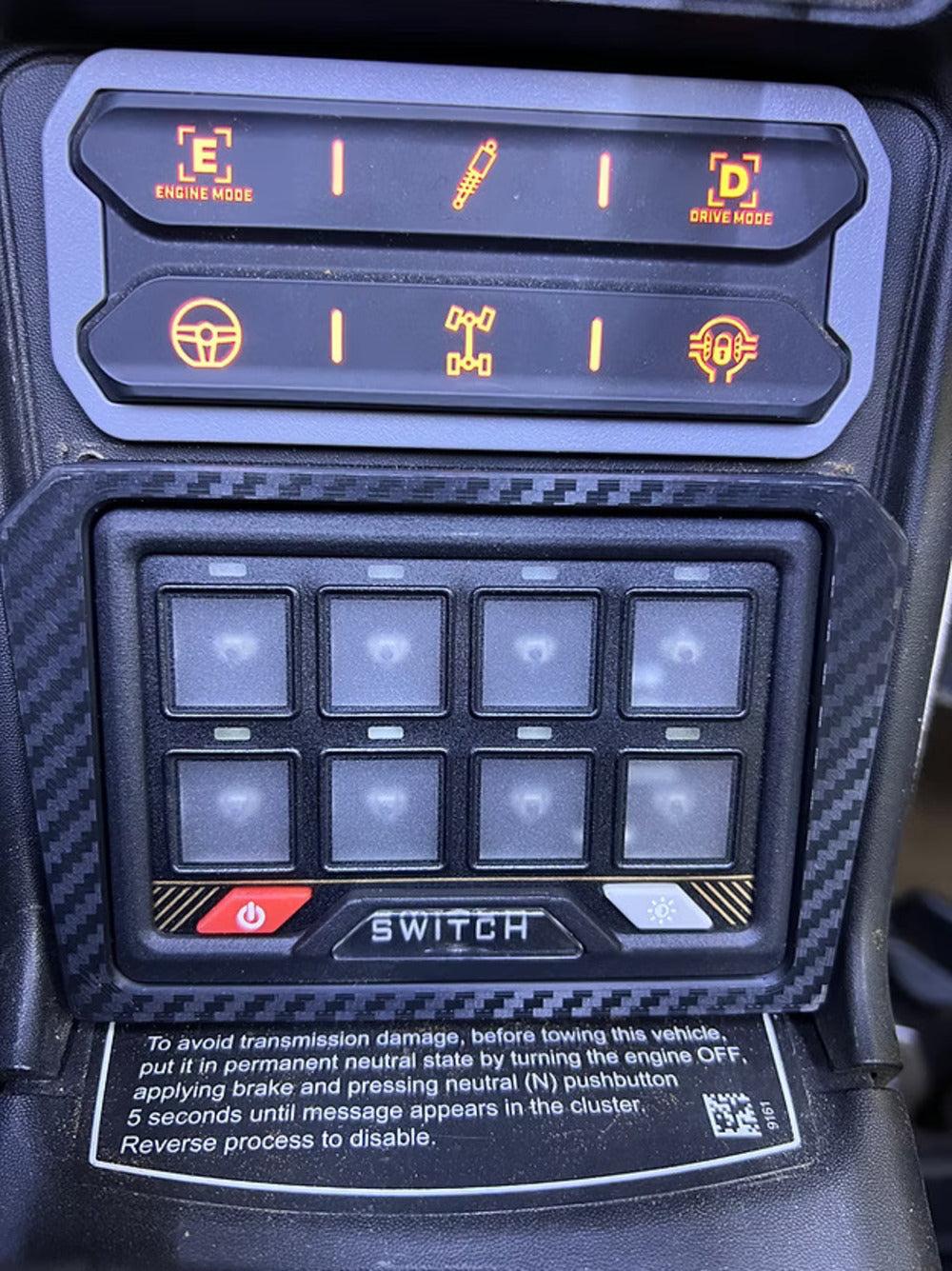 MB Whips Can-Am Maverick R Switch Panel