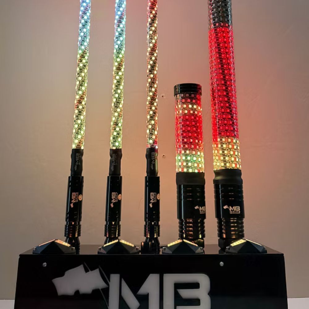 MB Whips Flash Elite LED Whip - Pairs