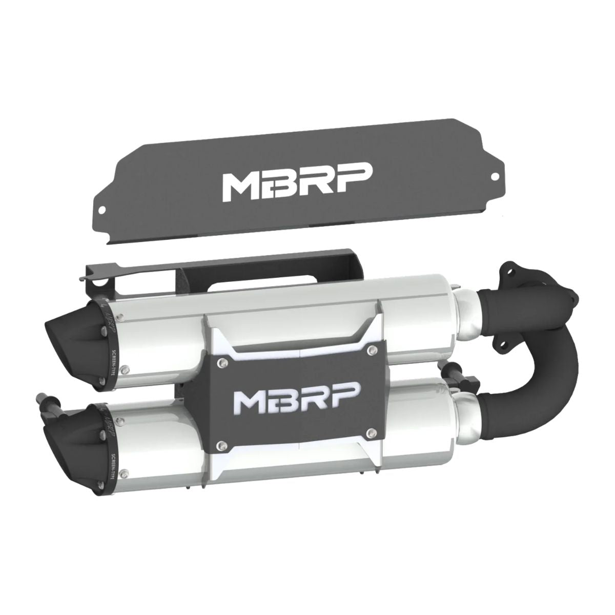 MBRP '20-'26 Polaris RZR Turbo R/Pro XP/S Aggressive Performance Series Straight Core Slip-On Exhaust