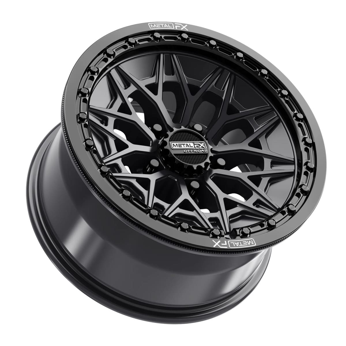 MetalFX Alpha R Beadlock - Satin Black w/ Gloss Black Ring