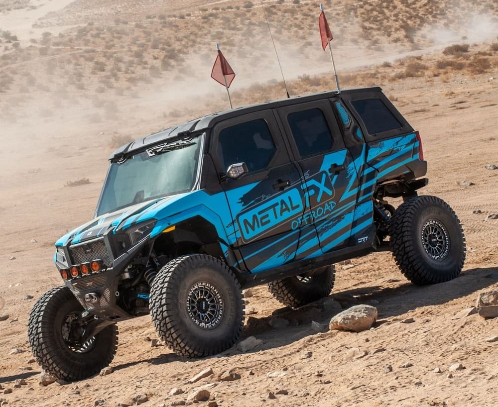 MetalFX Delta R UTV Beadlock Wheel Kit - Satin Black Contrast Cut