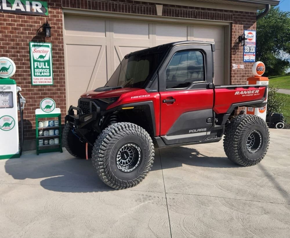 MetalFX Delta R UTV Beadlock Wheel Kit - Satin Black Contrast Cut
