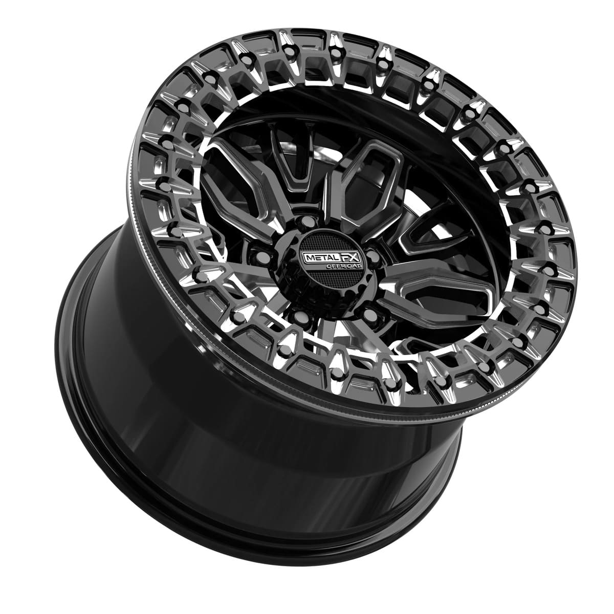 MetalFX Mayhem R Beadlock - Gloss Black Contrast Cut