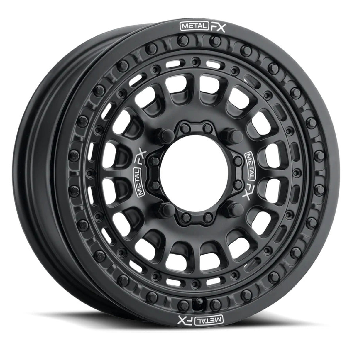 MetalFX OffRoad Hitman 15X6 Black Beadlock & Maxxis Roxxzilla Radial Wheel & Tire Kit