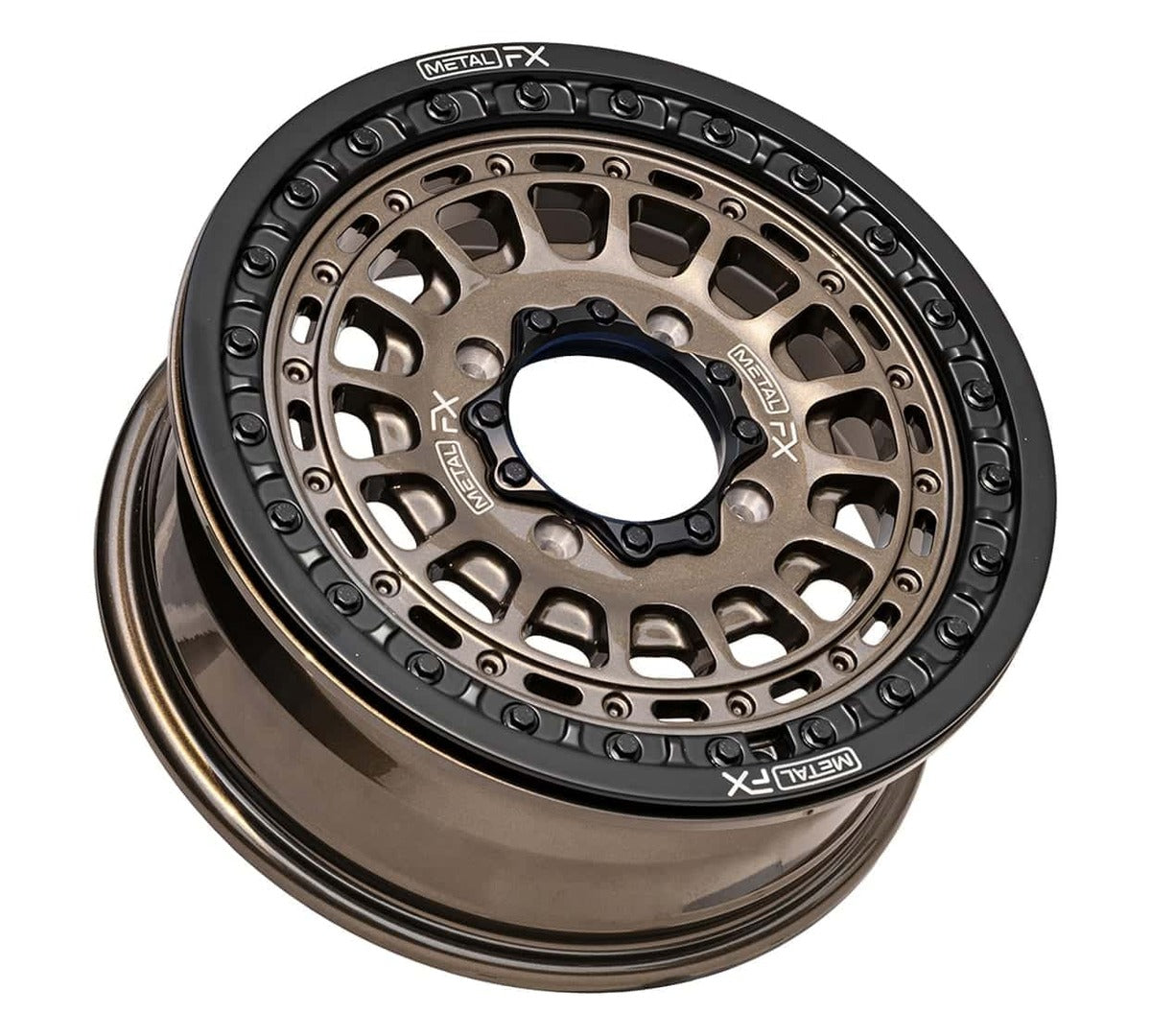 MetalFX OffRoad Hitman 15X6 Bronze Beadlock & Maxxis Roxxzilla Radial Wheel & Tire Kit