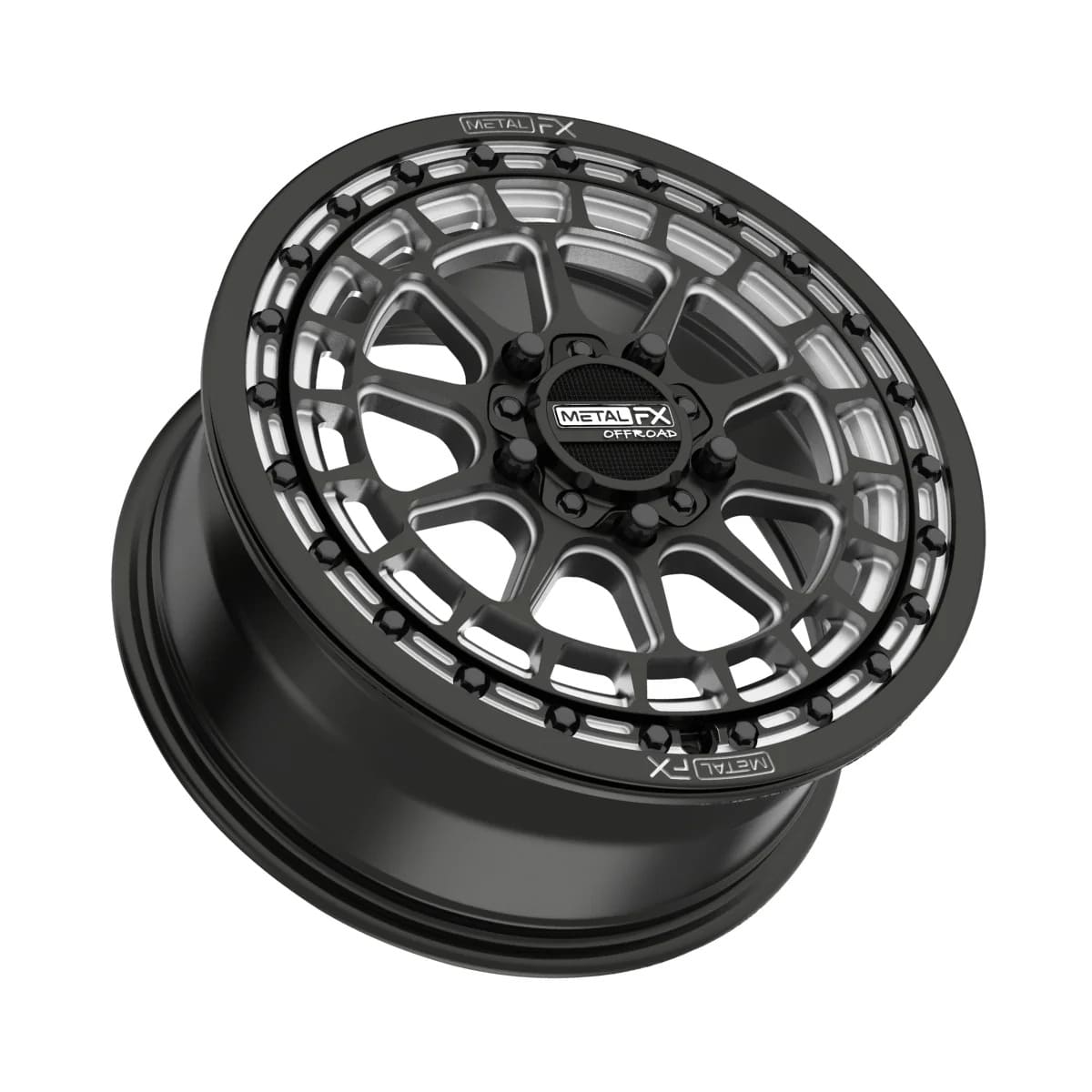MetalFX Outlaw R Beadlock - Satin Black Contrast Cut