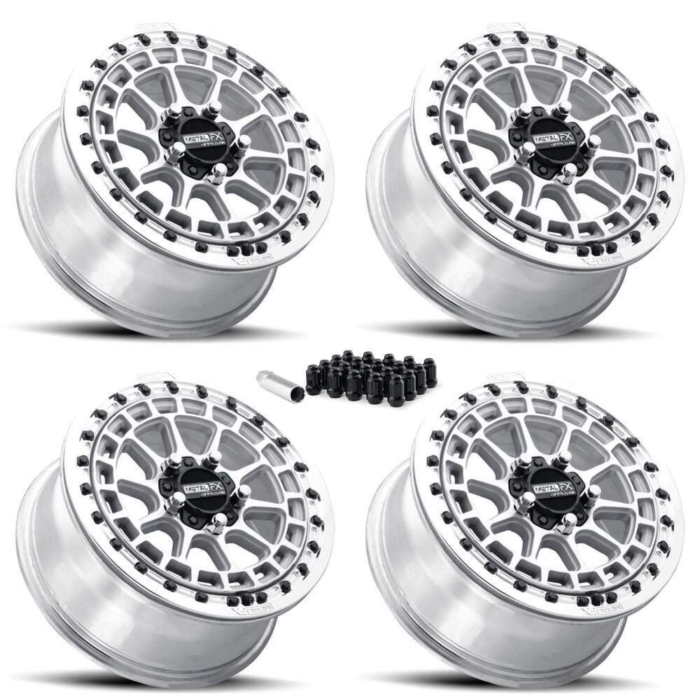 MetalFX Outlaw R UTV Beadlock 5-Lug Wheel Kit - Raw