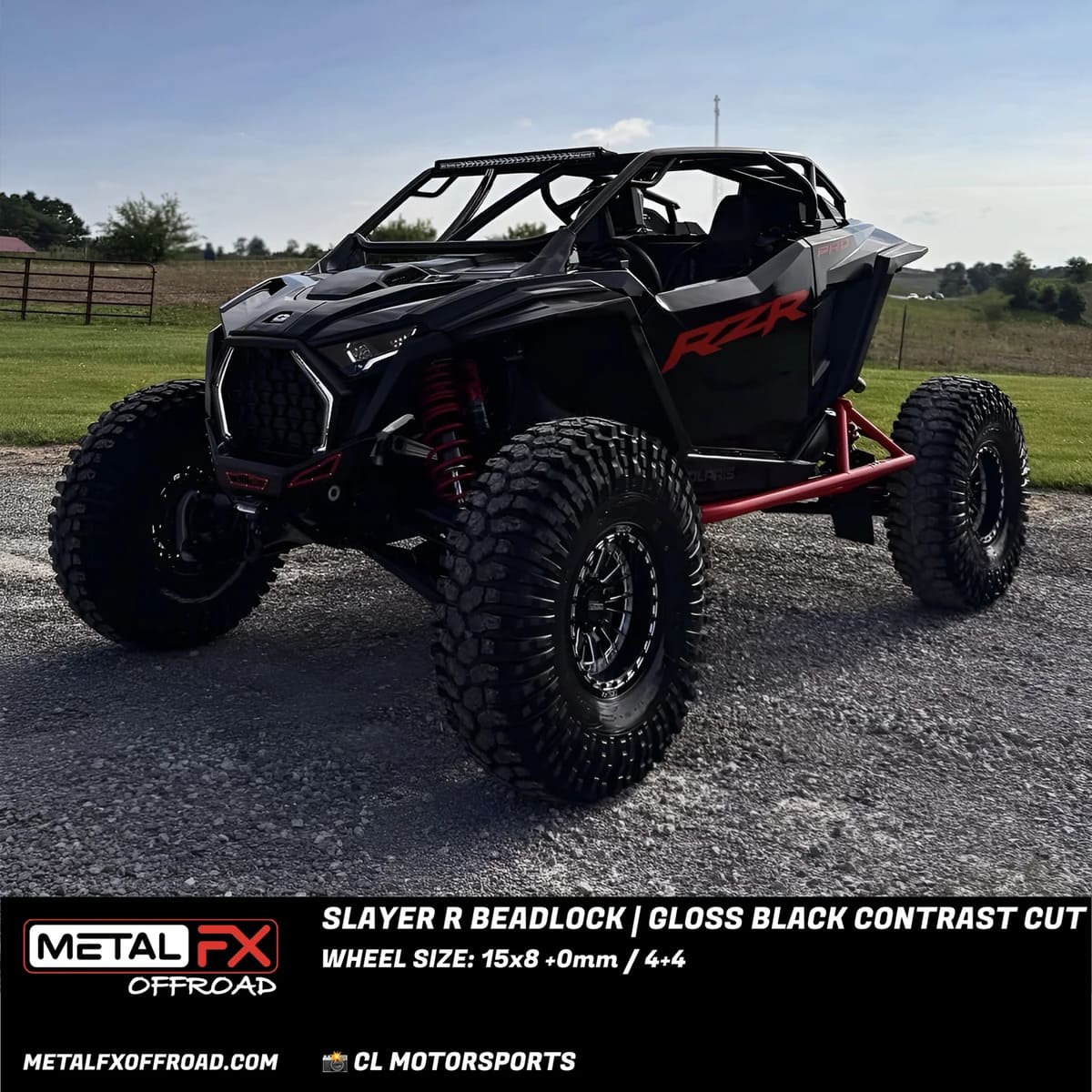 MetalFX Slayer R Beadlock - Gloss Black Contrast Cut