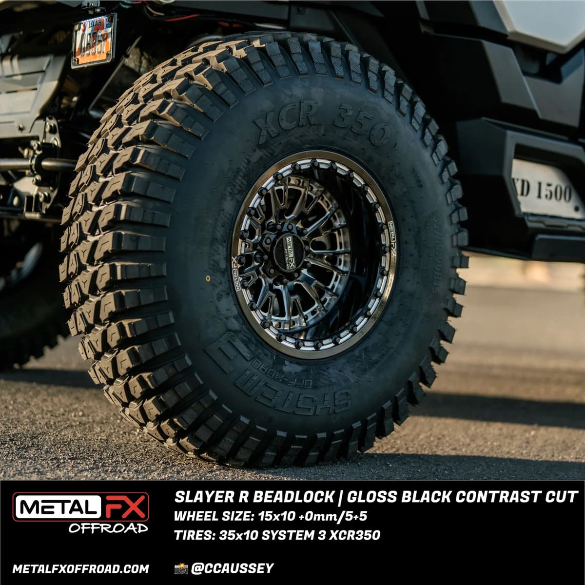 MetalFX Slayer R Beadlock - Gloss Black Contrast Cut
