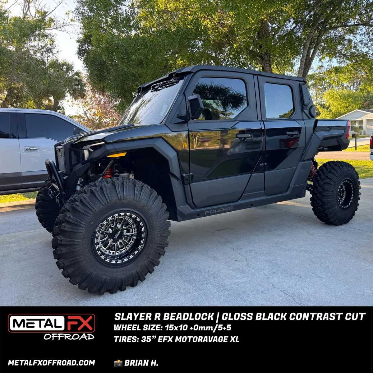 MetalFX Slayer R Beadlock - Gloss Black Contrast Cut