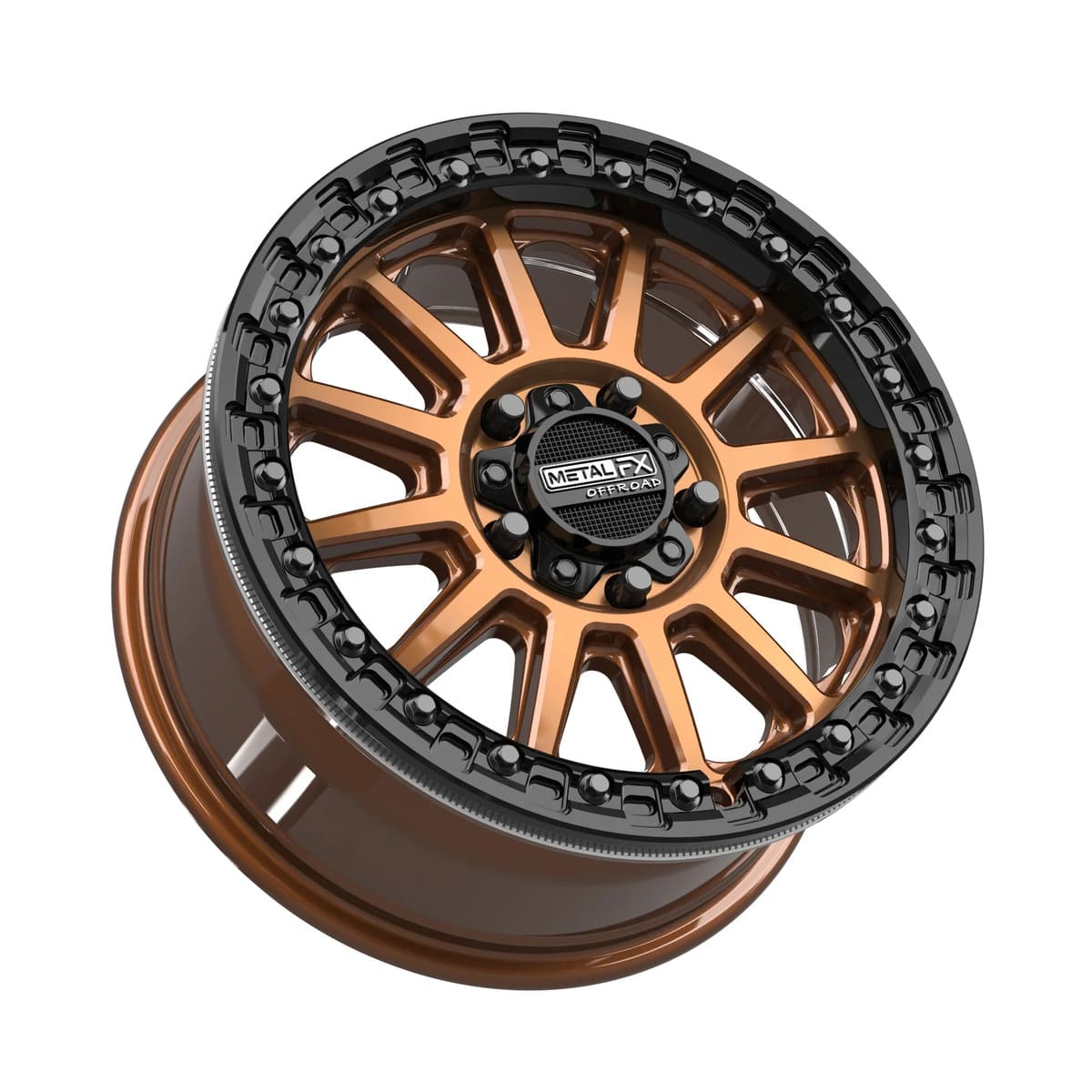 MetalFX Smoked Bronze Rampage R Beadlock w/ Gloss Black Ring